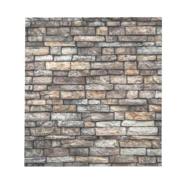 Grey Stone Wall Notepad (Front)