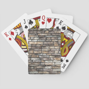 Grey Stone Wall Playing Cards