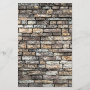 Grey Stone Wall Stationery