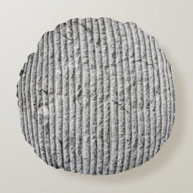 Grey stone wall texture. Texture of stone wall wit Round Pillow (Front)
