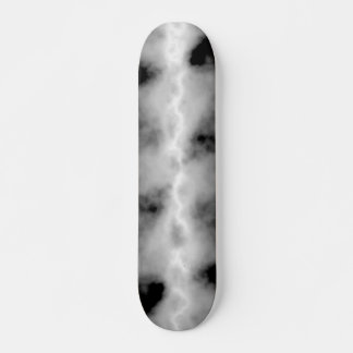 Grey Storm Cloud White Lightning Thunderstorm Look Skateboard