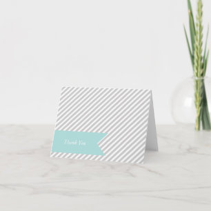 Grey Stripe Blank Note Cards