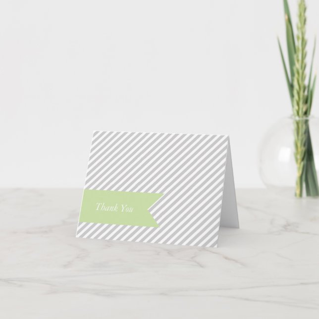Grey Stripe Blank Note Cards (Front)