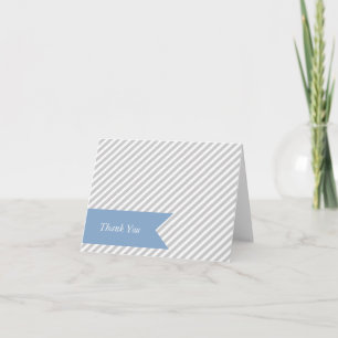 Grey Stripe Blank Note Cards