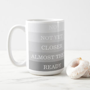 Grey Striped Do Not Disturb While Drinking Coffee Coffee Mug
