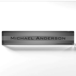 Grey, striped, gradient, grey stripes, simple nameplate