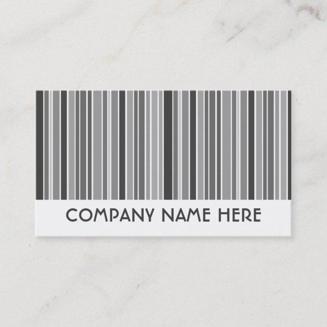 grey stripes business card (Front)