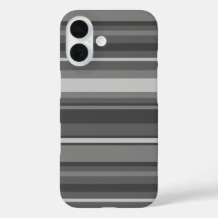 Grey stripes iPhone 16 case