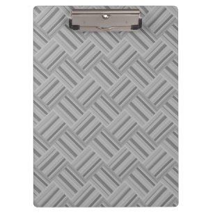Grey stripes diagonal weave pattern clipboard