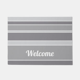 Grey stripes doormat