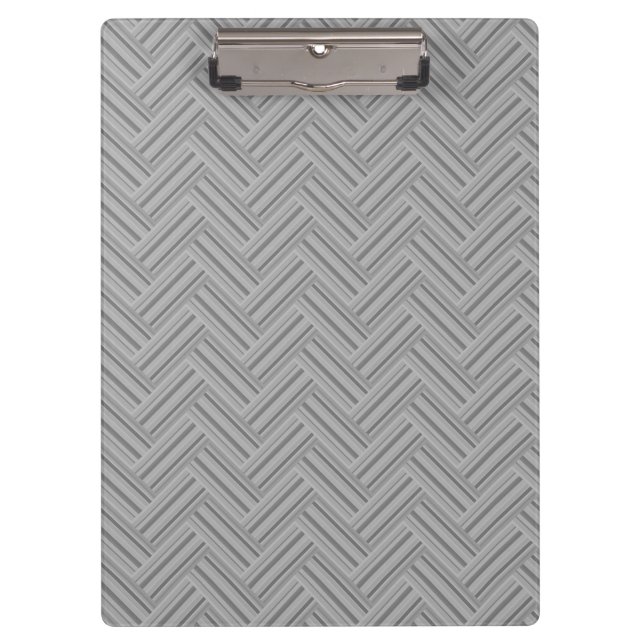 Grey stripes double weave pattern clipboard (Front)