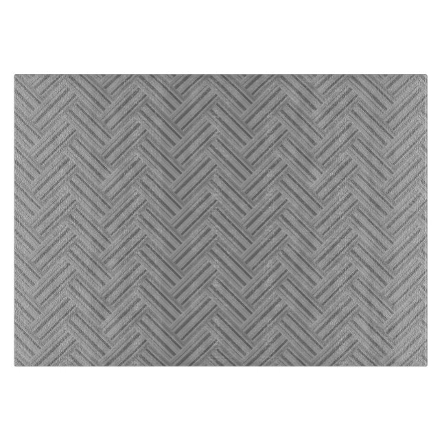 Grey stripes double weave pattern cutting board (Front)