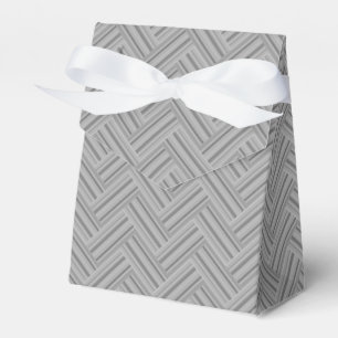 Grey stripes double weave pattern favor box