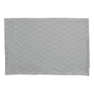 Grey stripes double weave pattern pillowcase