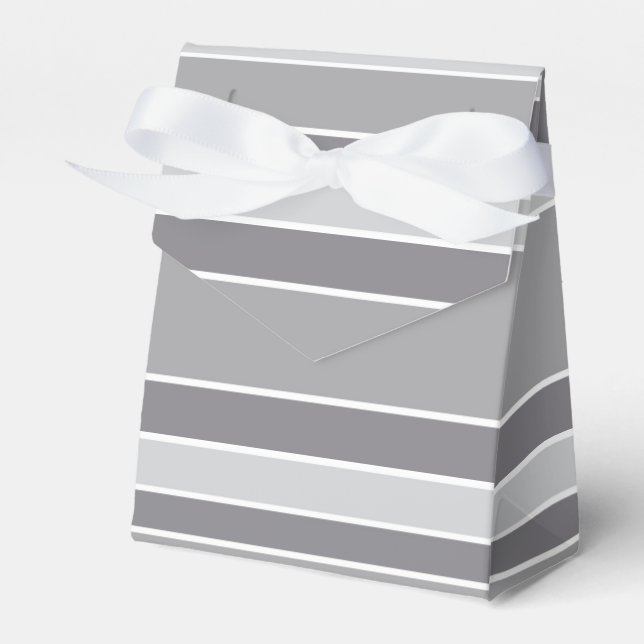 Grey stripes favor box (Front Side)