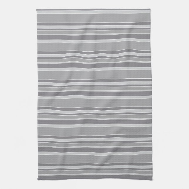 Grey stripes kitchen towel (Vertical)