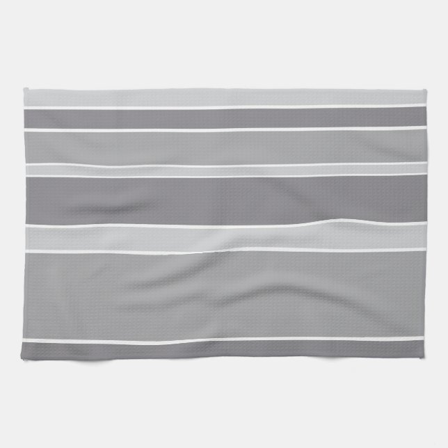 Grey stripes kitchen towel (Horizontal)