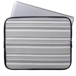 Grey stripes laptop sleeve