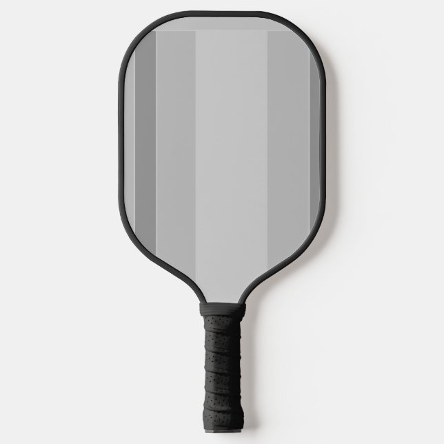 Grey stripes pattern pickleball paddle (Front)
