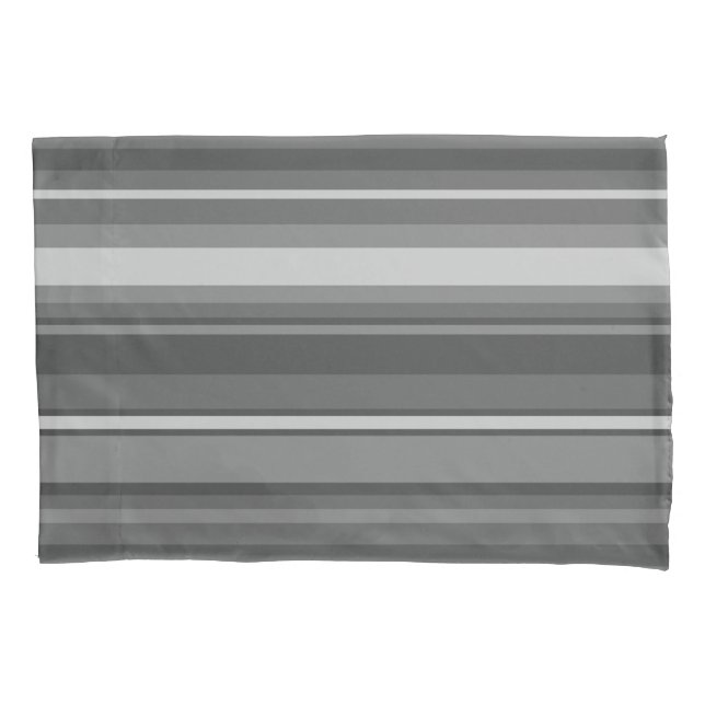 Grey stripes pillowcase (Front)