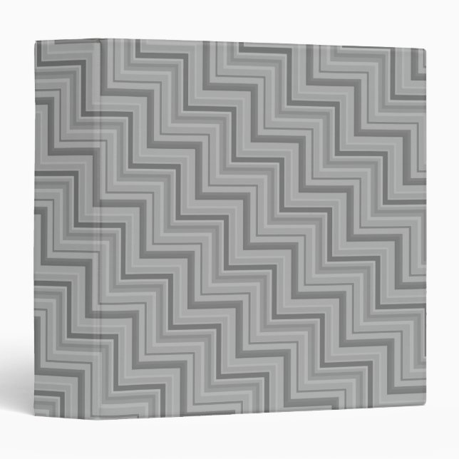 Grey stripes stairs pattern binder (Front/Spine)