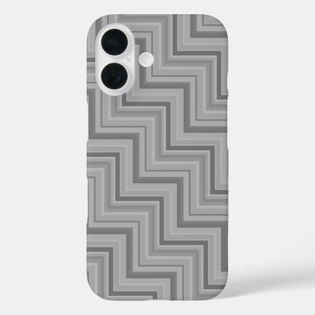 Grey stripes stairs pattern Case-Mate iPhone case (Back)