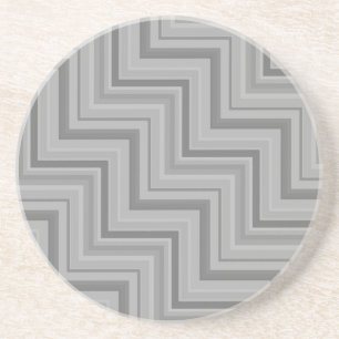 Grey stripes stairs pattern coaster