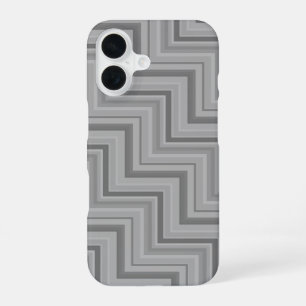 Grey stripes stairs pattern iPhone 16 case