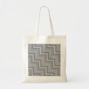 Grey stripes stairs pattern tote bag