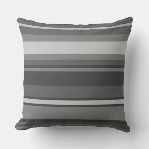 Grey stripes throw pillow