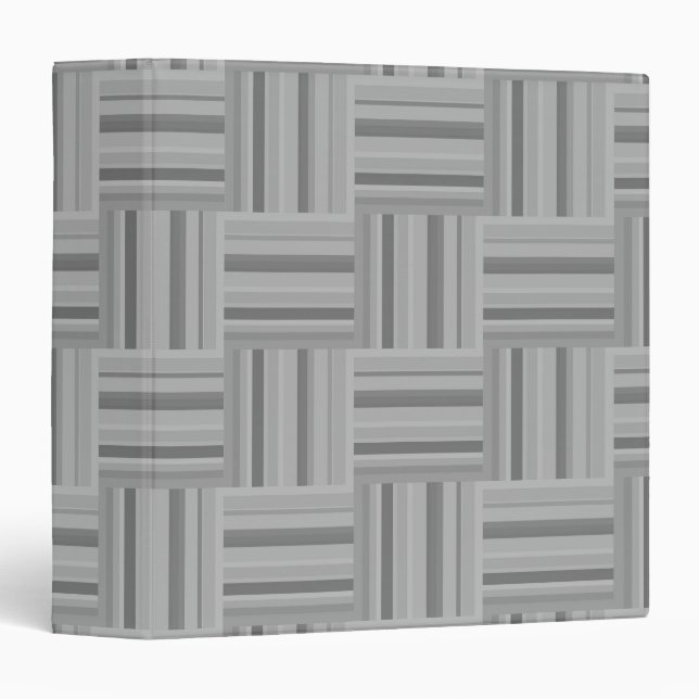 Grey stripes weave pattern binder (Front/Spine)