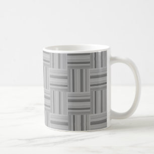 Grey stripes weave pattern coffee mug