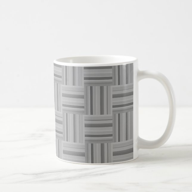 Grey stripes weave pattern coffee mug (Right)