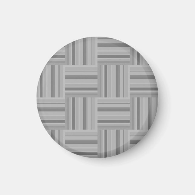 Grey stripes weave pattern magnet (Front)