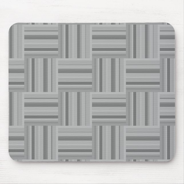 Grey stripes weave pattern mouse pad (Front)