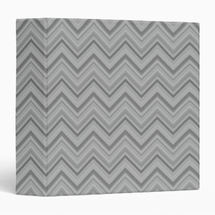 Grey stripes zigzag pattern binder