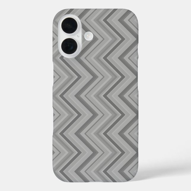 Grey stripes zigzag pattern Case-Mate iPhone case (Back)