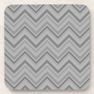 Grey stripes zigzag pattern coaster