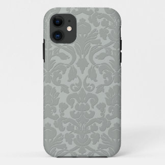 Grey Subtle Embossed Style Damask iPhone 5 Case