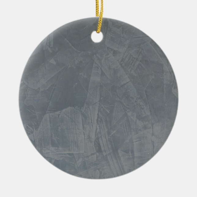 Grey Suede Ceramic Ornament (Front)