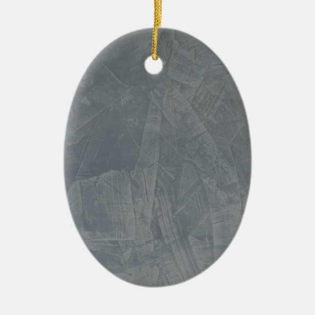 Grey Suede Ceramic Ornament (Front)