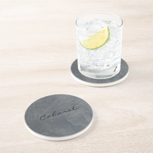 Grey Suede Coaster (Side)