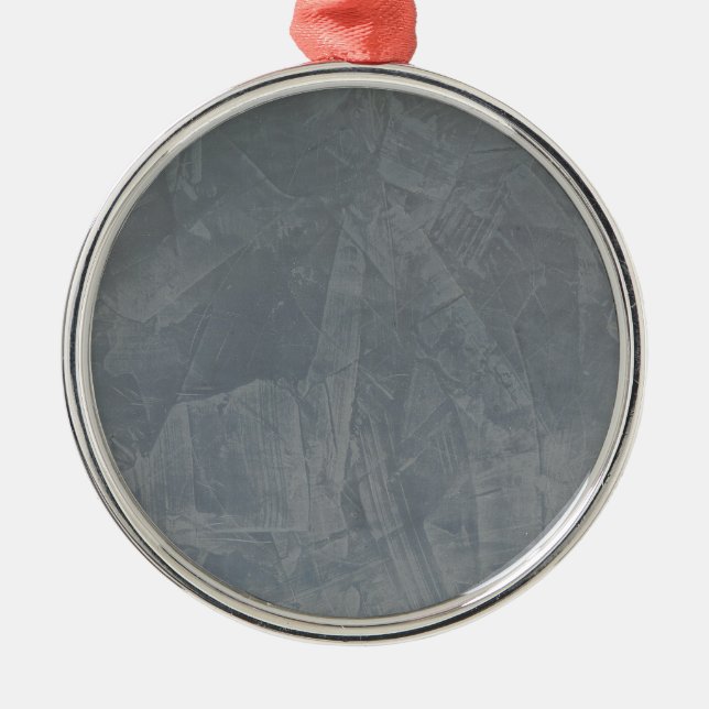 Grey Suede Metal Ornament (Front)