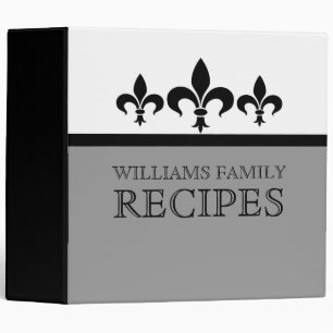 Grey Swanky Fleur De Lis (2 inch) Binder