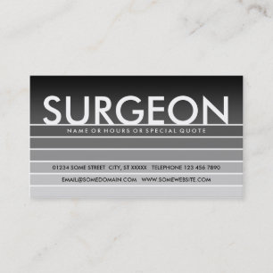 grey swatch SURGEON Business Card