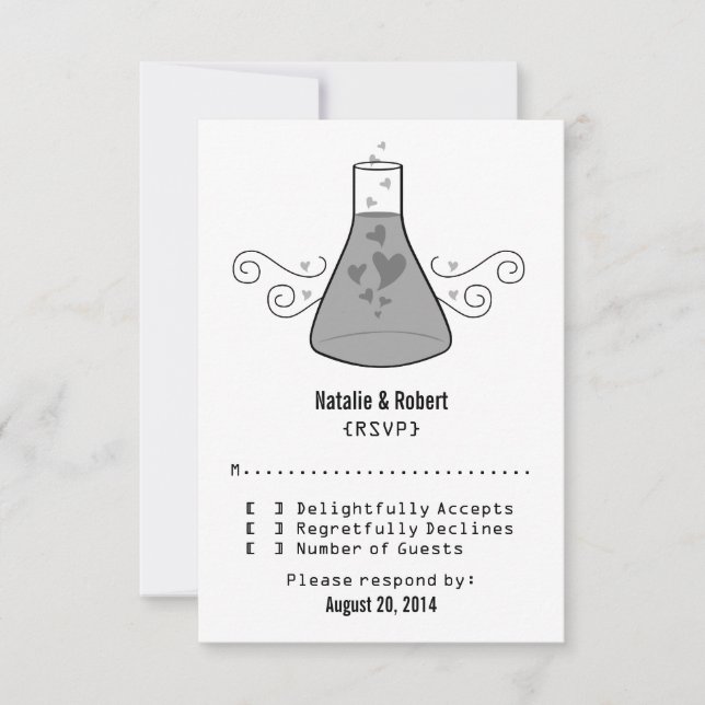 Grey Sweet Chemistry Response Card (Front)