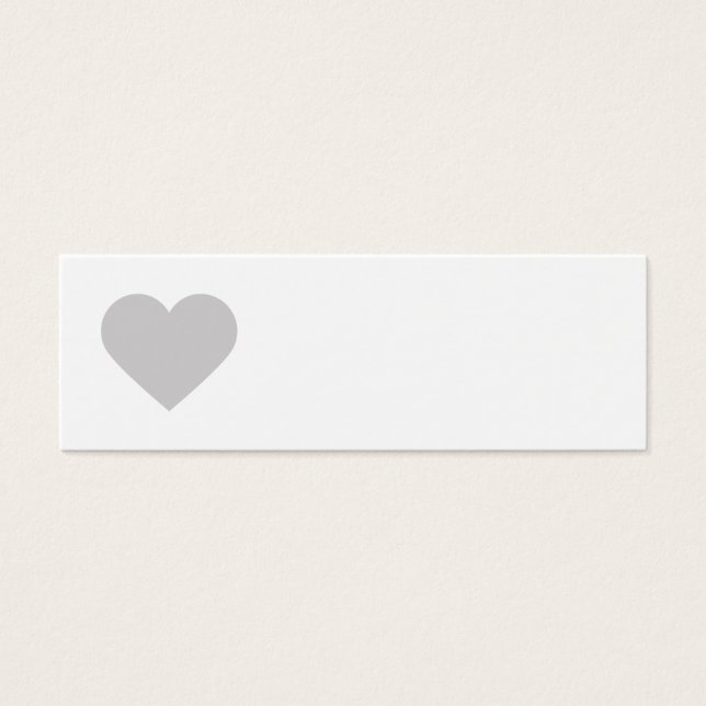 Grey Sweet Heart & Chevron Tags cadeaux (Devant)