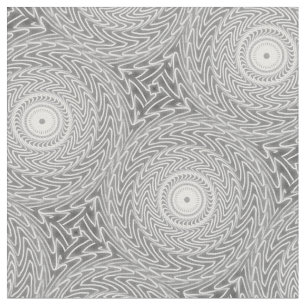 Grey swirl circles pattern fabric