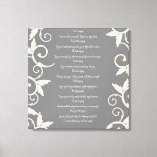 Grey Swirl "Do It Anyway" Wrapped Canvas Print