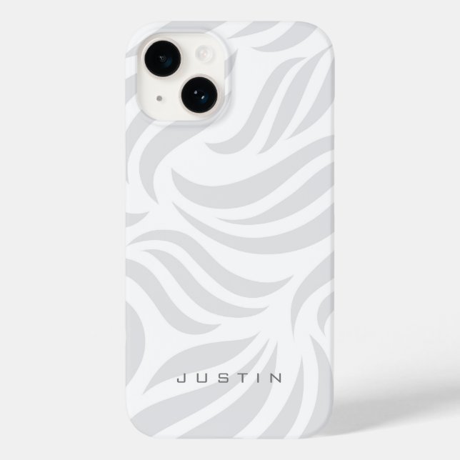 Grey Swirl Pattern Case-Mate iPhone Case (Back)